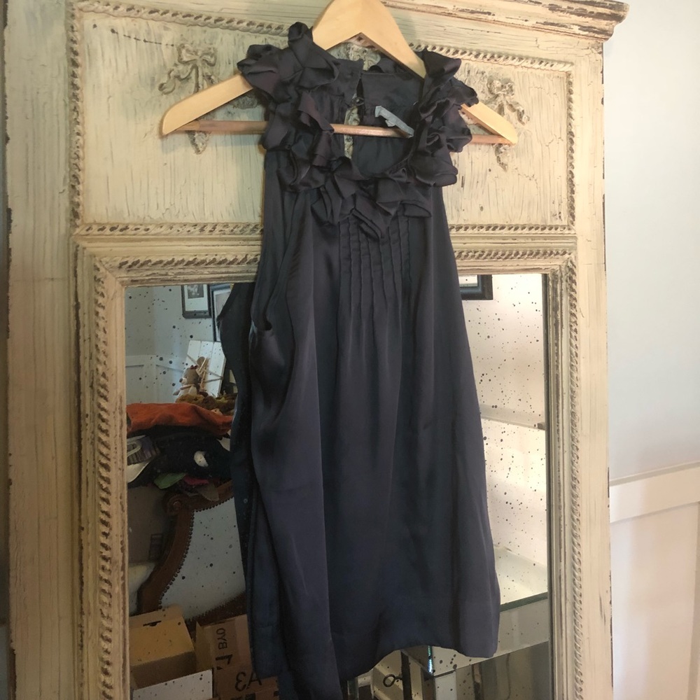 Beautiful gray silk blouse